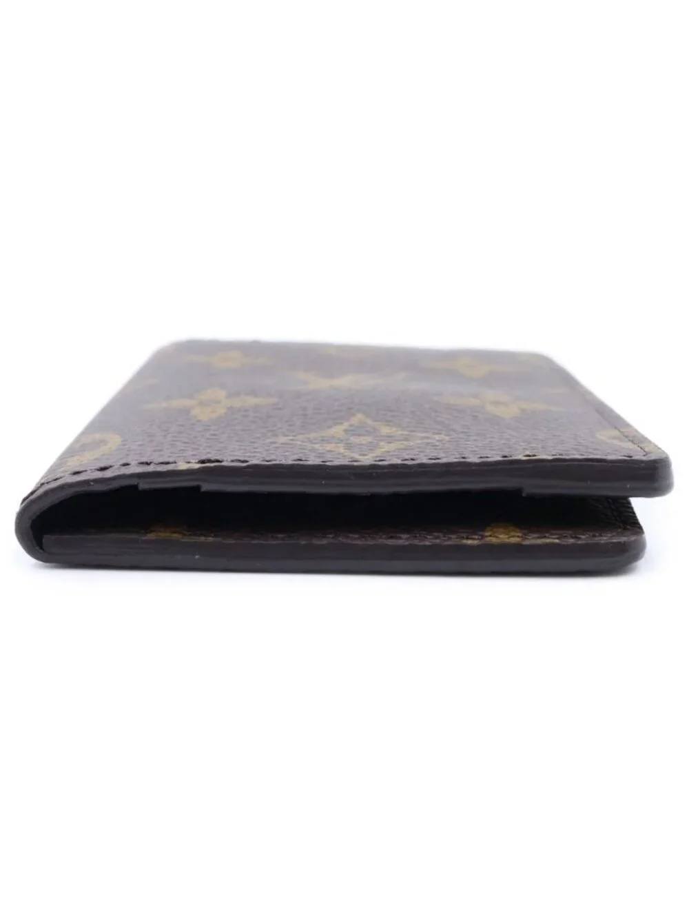 Louis Vuitton Monogram Pocket Organizer Card Case Business Leather Brown
